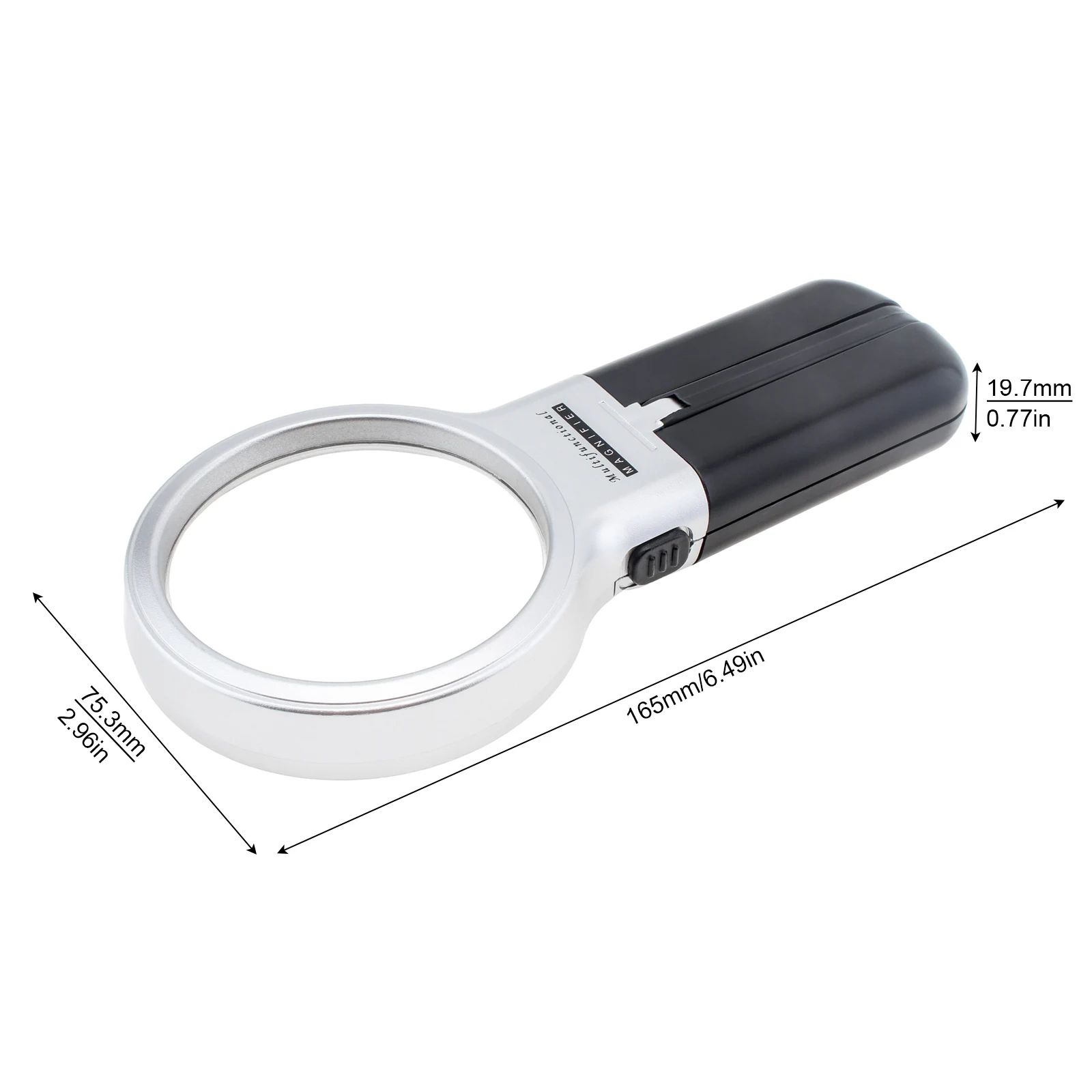 Multifunctional Desktop Handheld Magnifier Jewelry Loupe Adjustable Angle Watch Repair Reading Magnifying Glass LED Desk Lamp