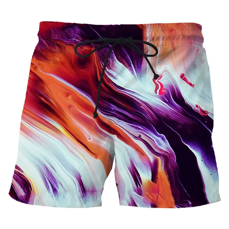 Painted Graffiti 3d Printed Shorts For Men's Street Personality Trend Short Pants Color Variety Summer Clothing Short Trousers