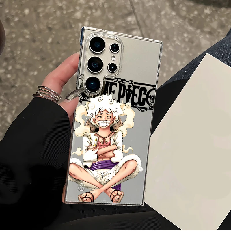 حافظة Ace Anime Luffy لهاتف سامسونج جالاكسي S25 S24 FE S23 Plus S22 Ultra S21 S20 FE S23Ultra S22 Plus غطاء شفاف #4