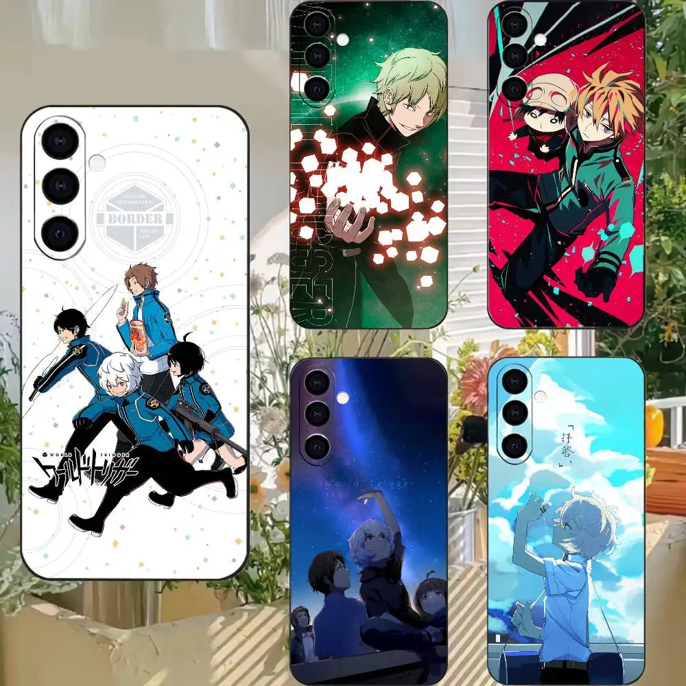 World Trigger Anime- WorTri-WT Phone Case For Samsung A72,A71,A72,A70,A53,A52,A51, Black Soft Cover TPU