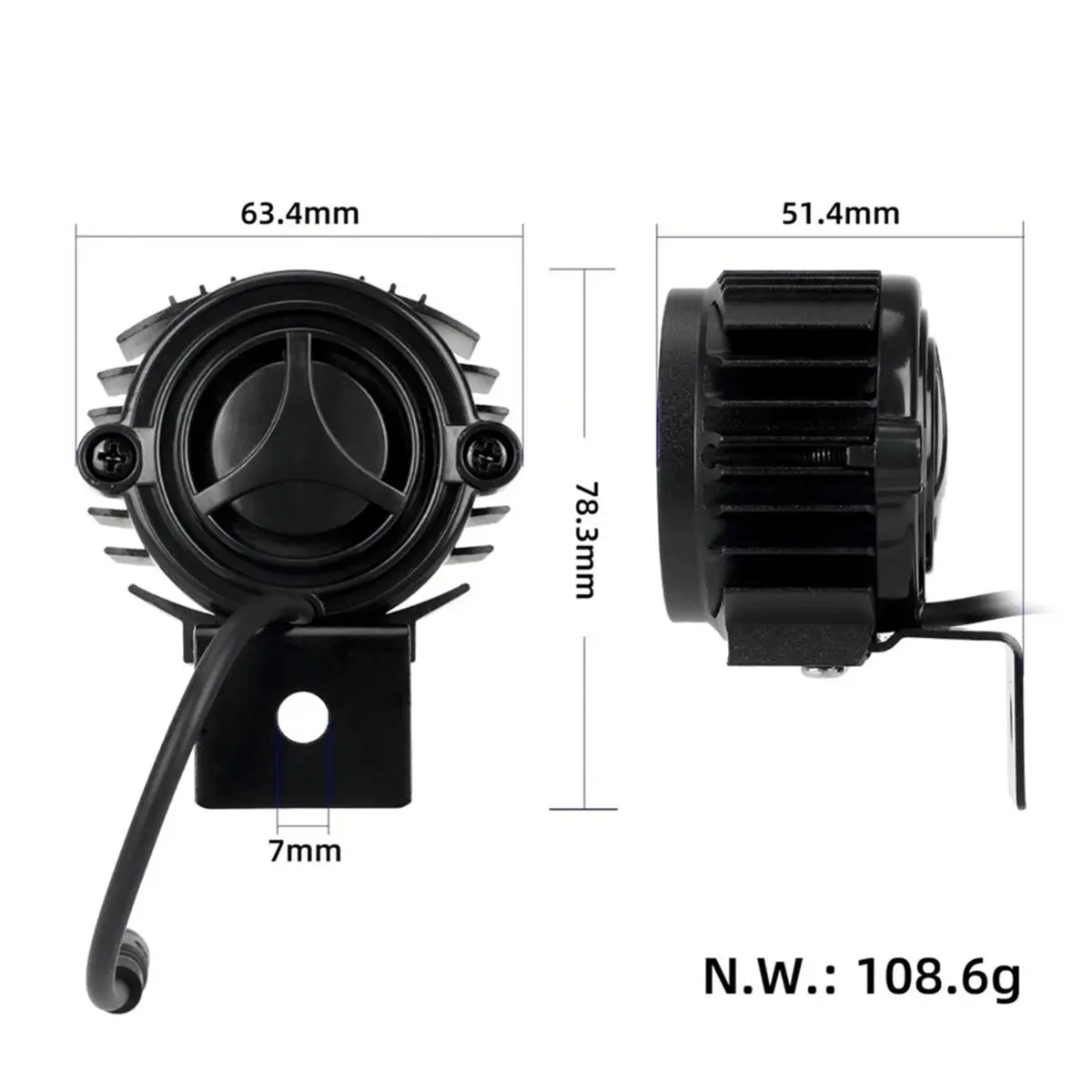 AA19 LED Headlight for C1 Pro Electric Scooter Front Light Head Lamp Replacement Parts Accessories