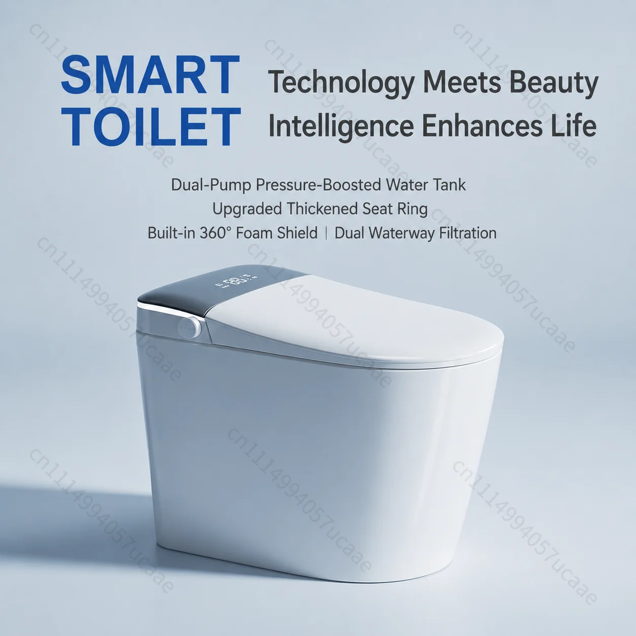 Tankless Bidet Toilet With Auto Open Close Heated Seat Warm Air Dryer S-trap/P-trap 400mm 305mm Bidet Toilet Bowl CE
