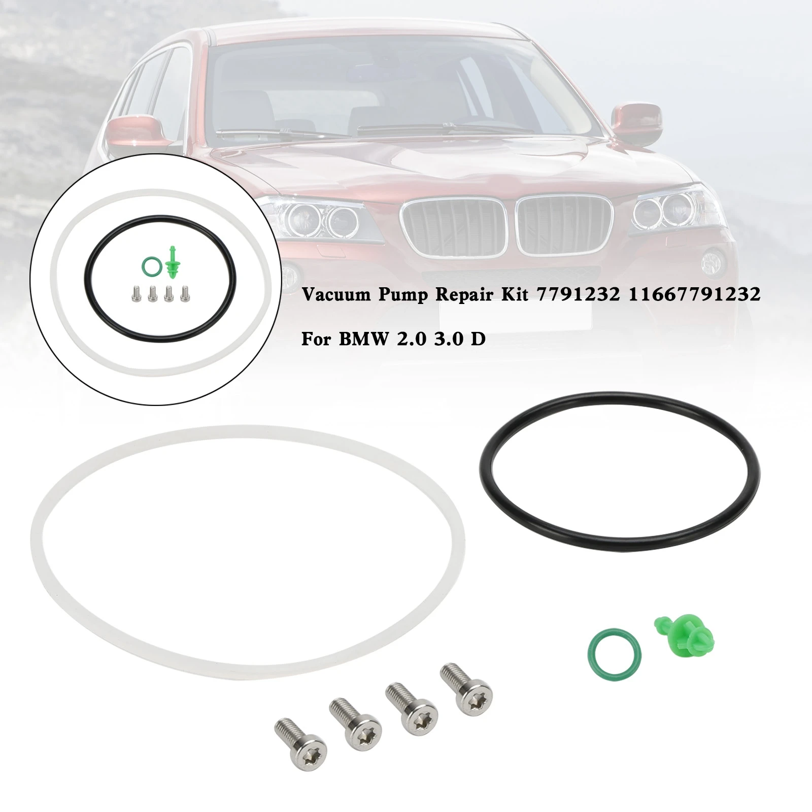 Topteng Vacuum Pump Repair Kit 7791232 11667791232 For BMW 2.0 3.0 D