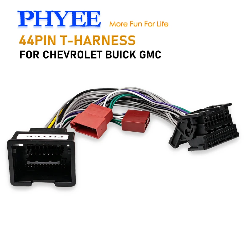T-Harness Cable for Chevrolet Buick GMC 44-Pin DSP Amplifier SOT Lead Car Audio ISO Speaker Signal Breakout Wires Plug & Play