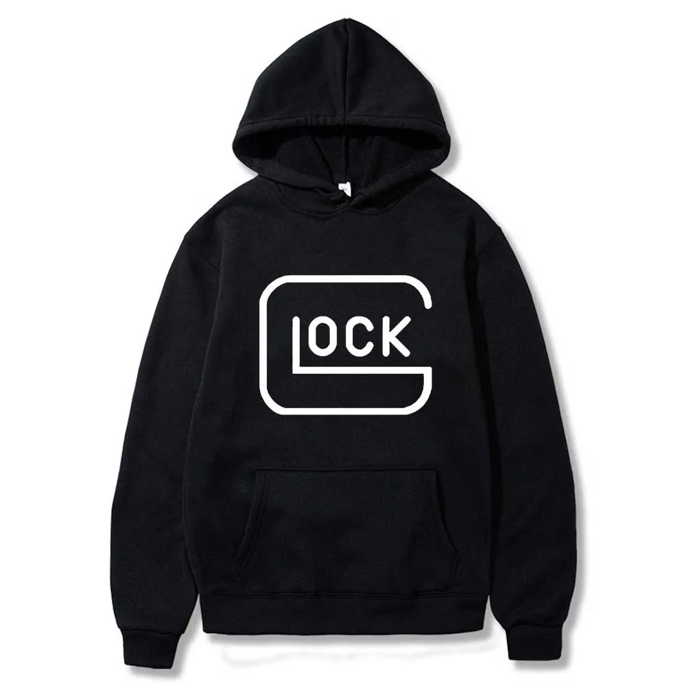 GLOCK Print European and American Unisex Pullover Brand Men's Hoodie Sweater Women's Street Retro Hip-hop Street Sports Sweater