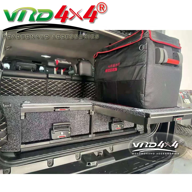 VRD4X4 4Runner Storage Solution Car Utility Cabinet Cargo Roll Out Drawer Modular Box Roller Drawer System For Toyota 4Runner