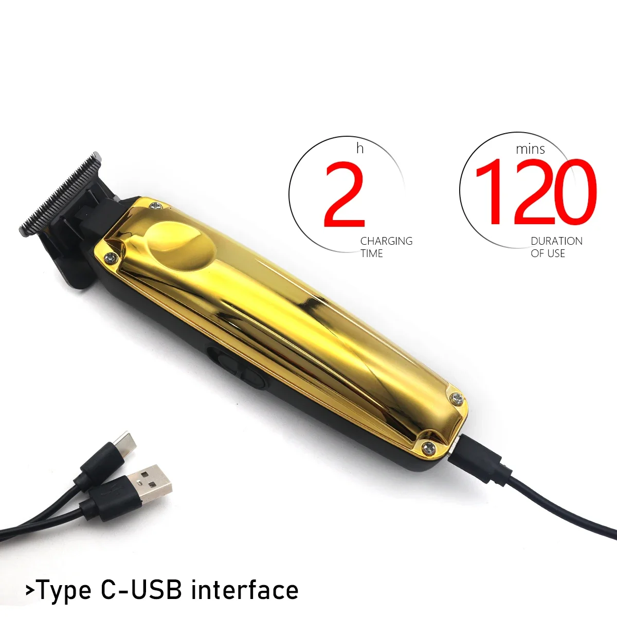 ماكينة تشذيب اللحية الاحترافية للرجال مع ماكينة تشذيب الشعر اللاسلكية DLC Blade T-Blade Zero Gapped 8000 دورة في الدقيقة 5 وات