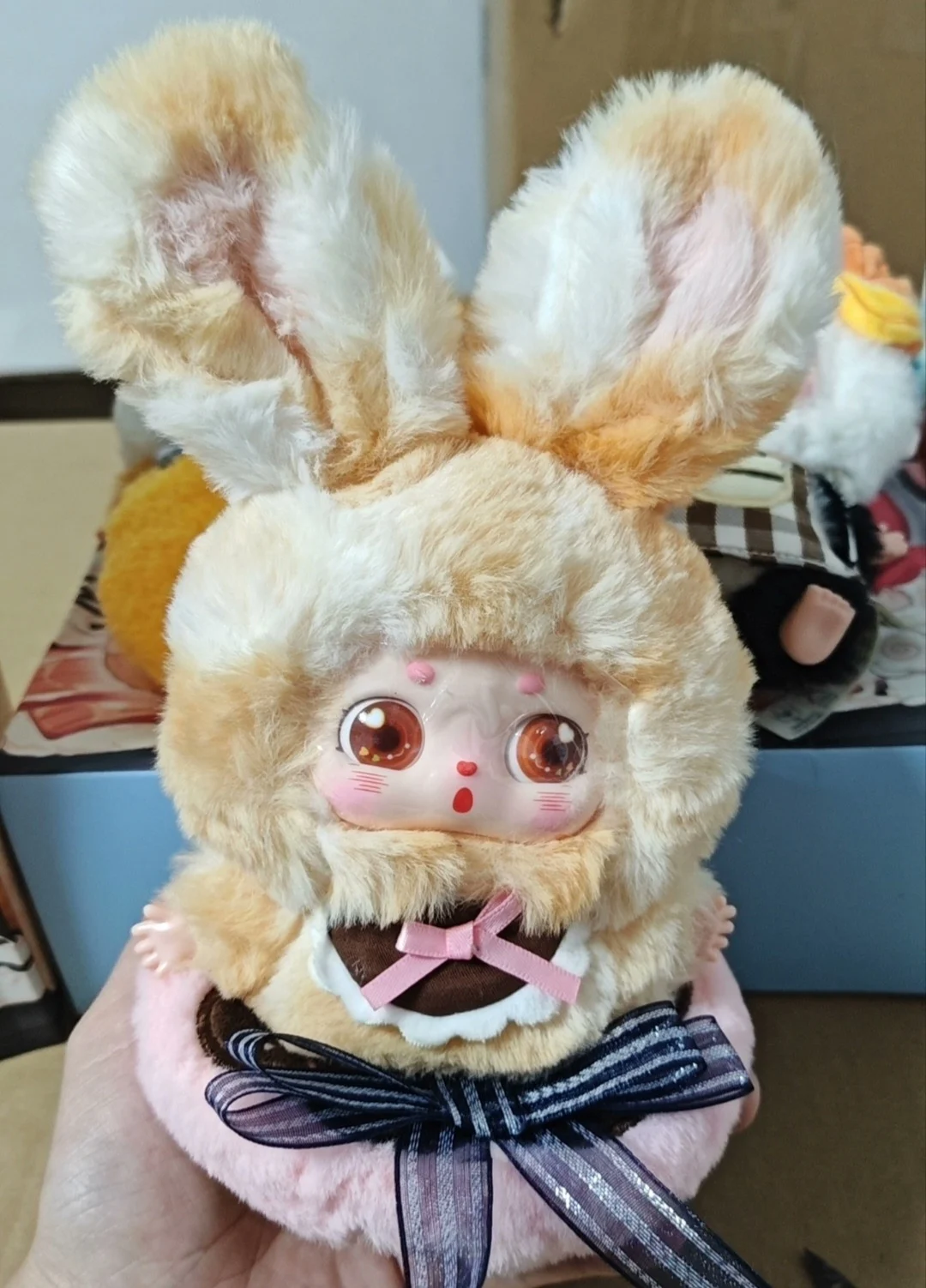 

New Trendy Play Blind Box Vinyl Doll Original Spot Baby Three Chubby Beans What Should I Eat Today Bag Pendant Toy Gift For Kids