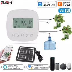 WIFI Tuya Automatic Micro Drip Irrigation Controller With Solar Panel Smart Water Timer For Indoor Plants With Alexa Google Home
