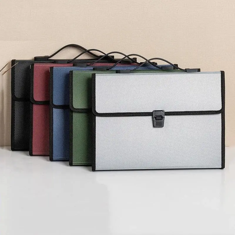 Snap Closure Expanding File Folder A4 Document Organizer 15 Pockets Waterproof Paper Storage Holder for Home School Office Work