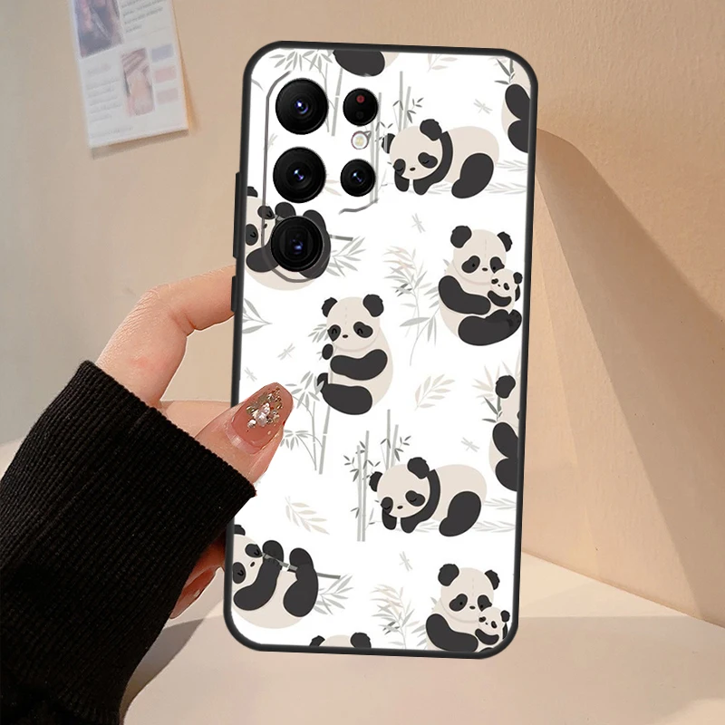 الباندا الحيوان الحال بالنسبة لسامسونج غالاكسي S23 S24 S25 الترا S20 S21 S22 S9 S10 زائد S20 FE S25 FE غطاء كوكه #2