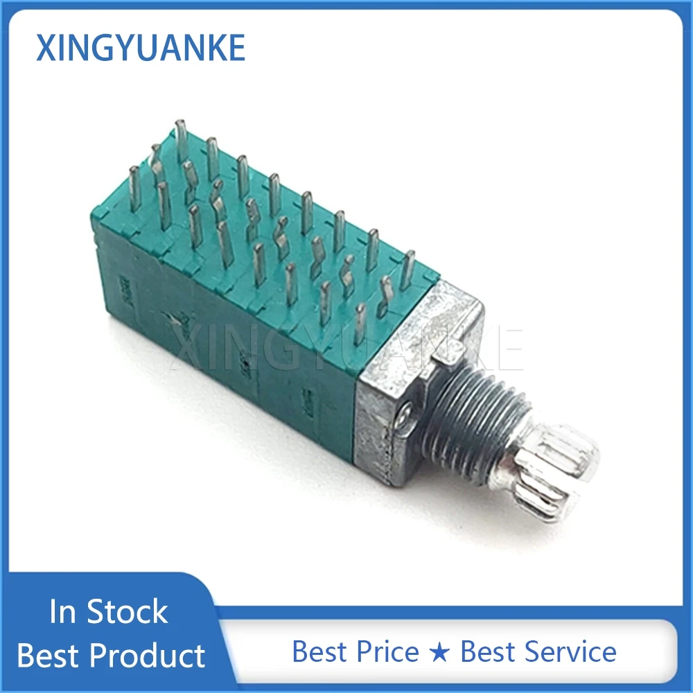 1PCS RK097 Type 8 Link C50K Audio Power Amplifier Volume Precision Potentiometer C50K*8 24-Pin Handle Length 10MM