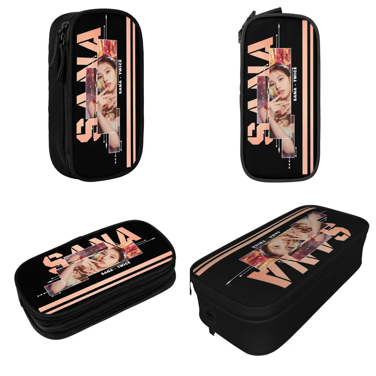 Twice Sana Premium Pencil Case New Pen Box Pencil Bags Student Big Capacity School Supplies Zipper Pencil Pouch