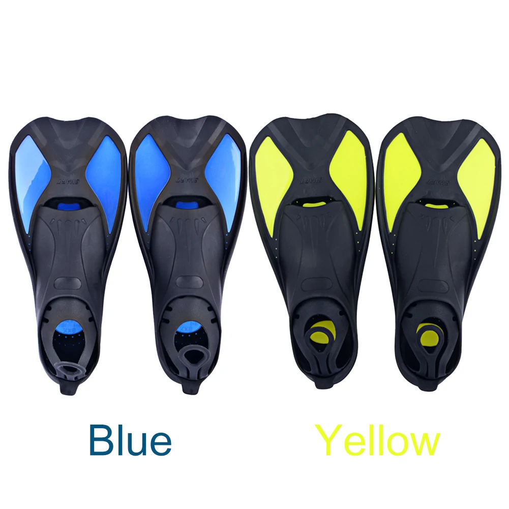 Unisex Snorkel Fins Swimming Flippers Short Silicone Scuba Diving Shoes Open Heel Adult Men Womens Swimming Fin Snorkel