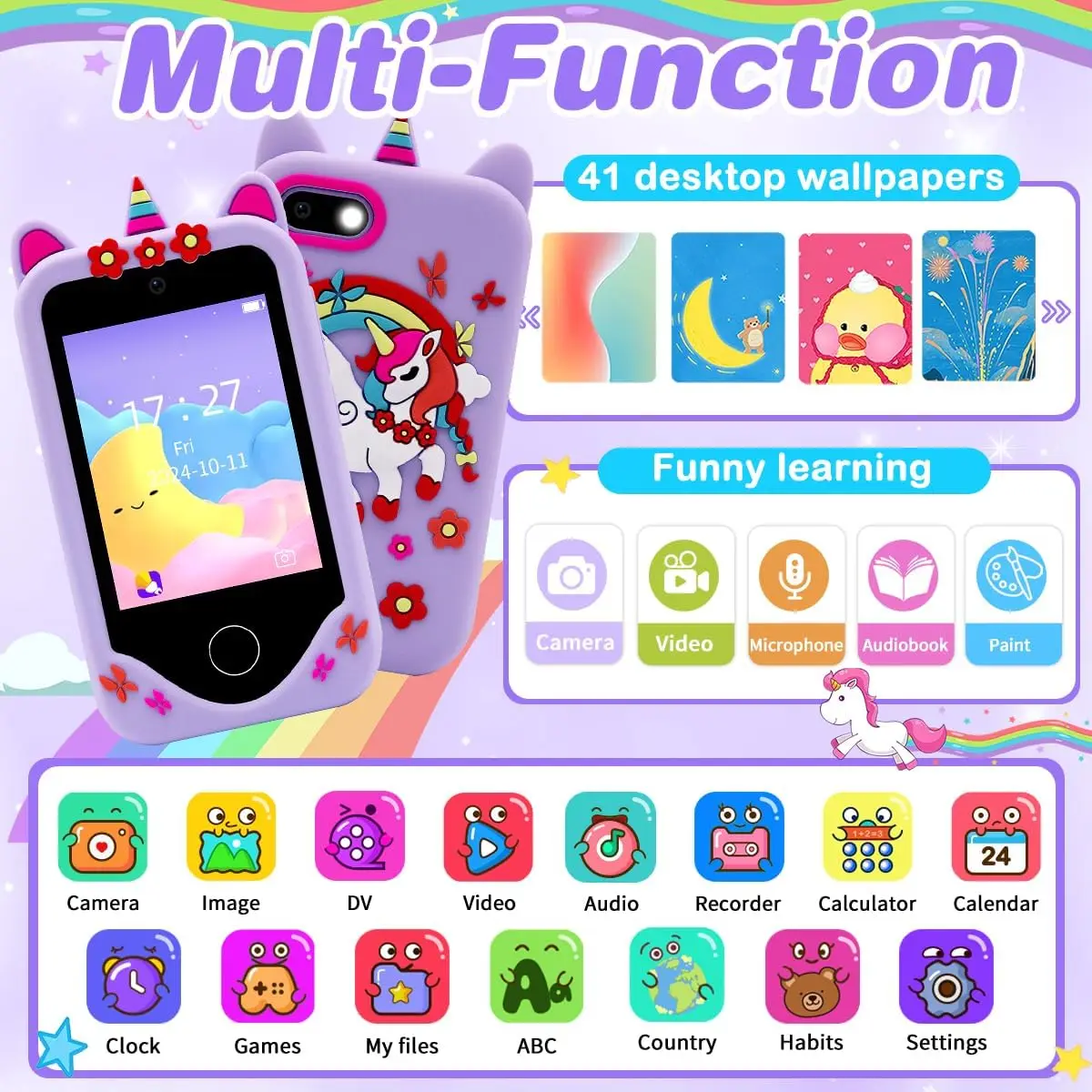Lecteur Mp3 8 Go Avec Bluetooth, Lecteur De Musique Pour Enfants
