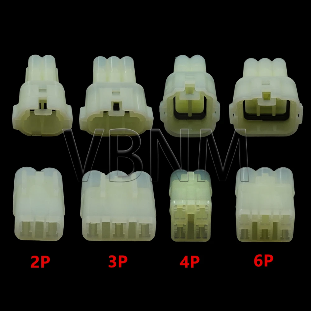 2/3/4/6 Piin Waterproof Auto Electrical Wire Cable Connectors 2.2MM Male and Female Plug Connector with Terminals and Seals