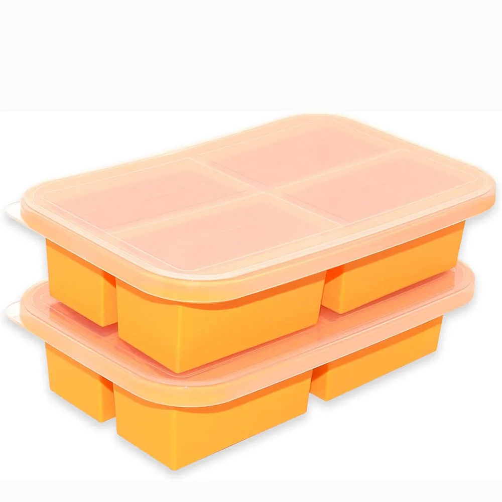 

1-Cup Silicone Freezer Trays with Lid,Easy-Release Silicone Freezer Containers,Freeze and Store Soup,Broth,Sauce,Leftovers
