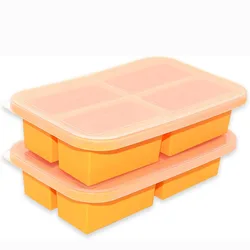 1-Cup Silicone Freezer Trays with Lid,Easy-Release Silicone Freezer Containers,Freeze and Store Soup,Broth,Sauce,Leftovers