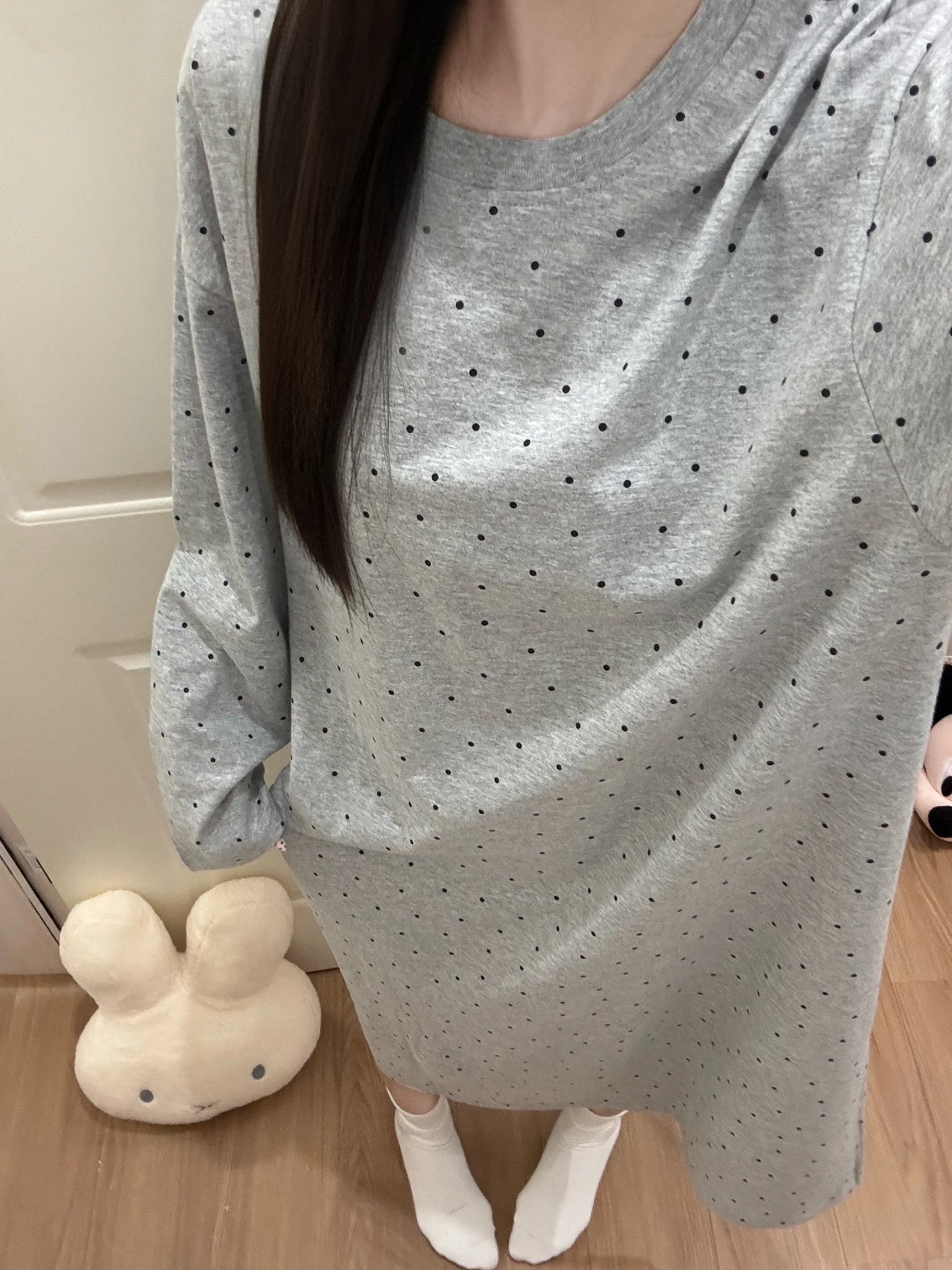 

Pure Cotton Long Sleeve Sleepwear Women's Style Comfortable Home Clothes Floral Print Midi Dress Student Casual Wear Autumn N...