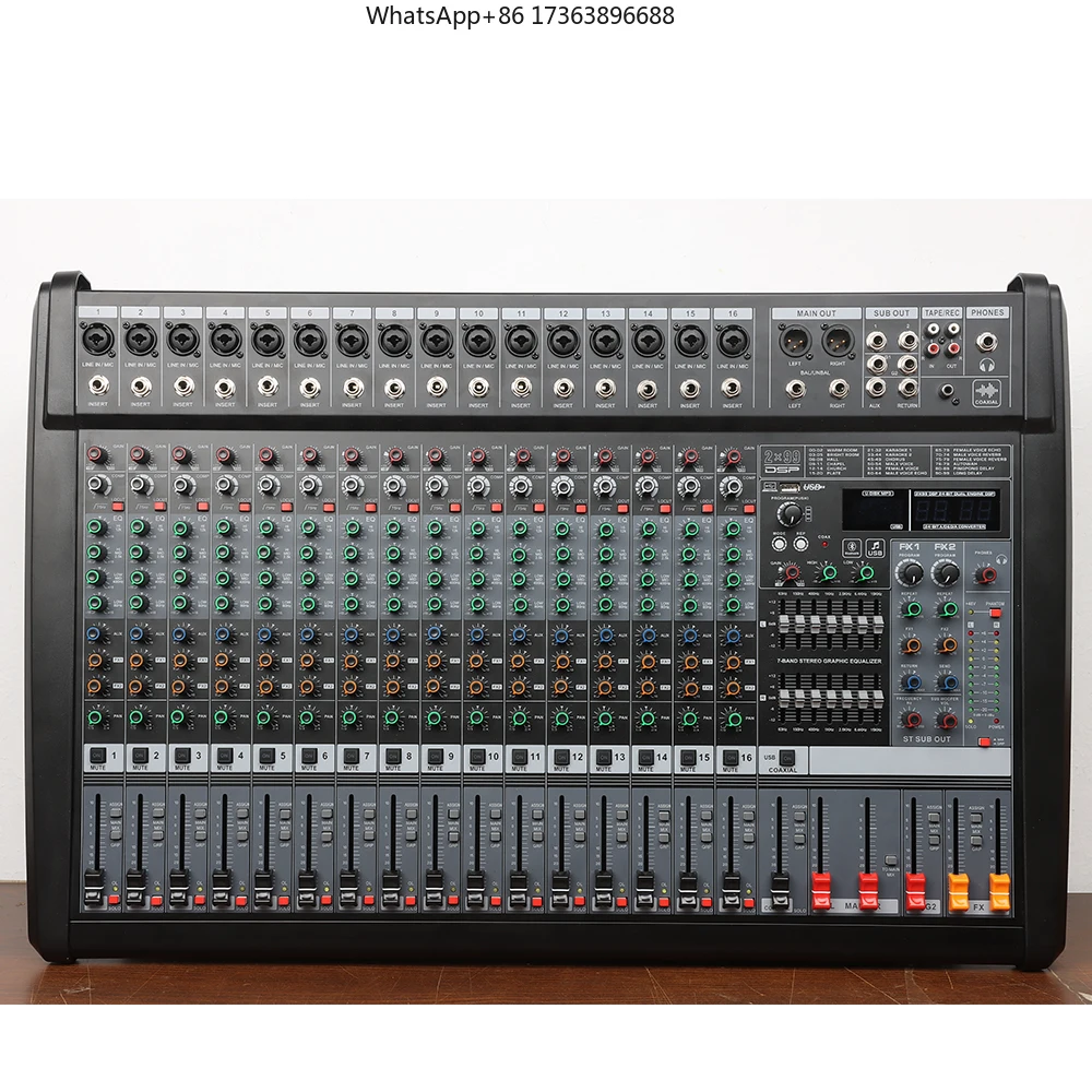 MT Professional Audio Equipment Sound System 8/12/16/24 Channel DJ Controller Mixer Console Amplifier Mixer for Stage Shows