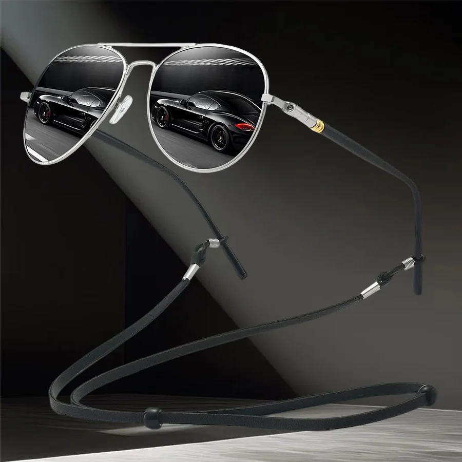 أزياء مع سلسلة كلاسيكية الطيار الإطار المعدني عالية الجودة UV400 النظارات الشمسية الصيد القيادة تسلق الجبال نظارات واقية