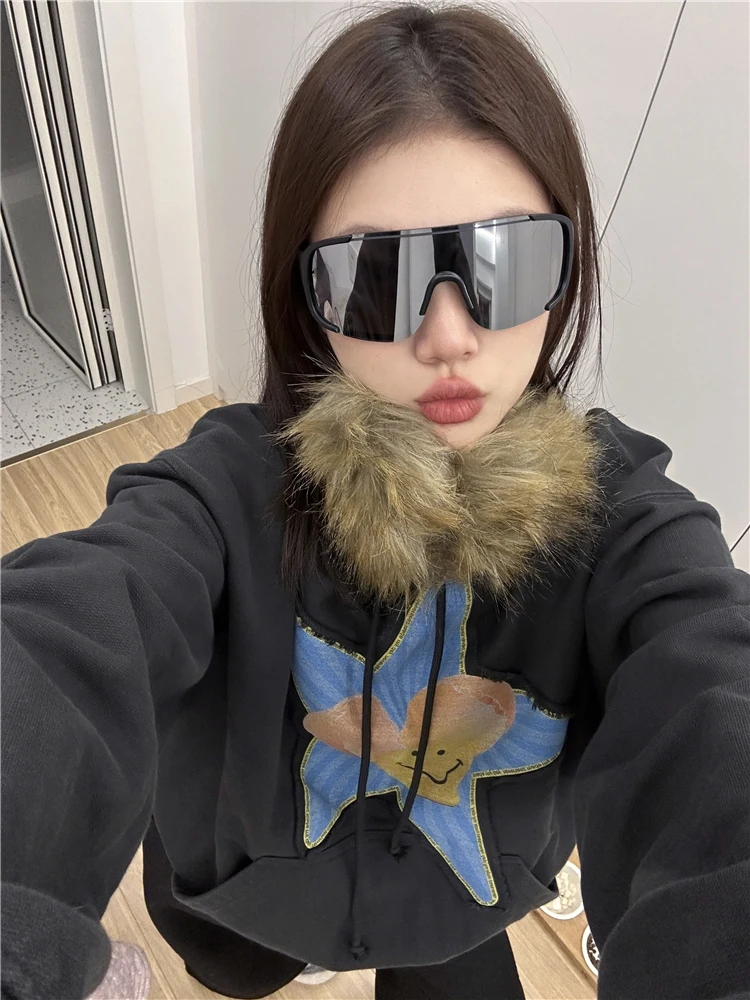 

Retro Scrub Integrated Windproof Cycling Outdoor Mountaineering Sunglasses Cyberpunk Sun Glasses Outdoor Sports Gift MJ0737