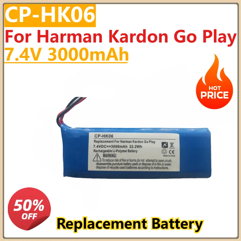 High Quality Replacement speaker battery CP-HK06 7.4V 3000mAh For Harman Kardon Go Play