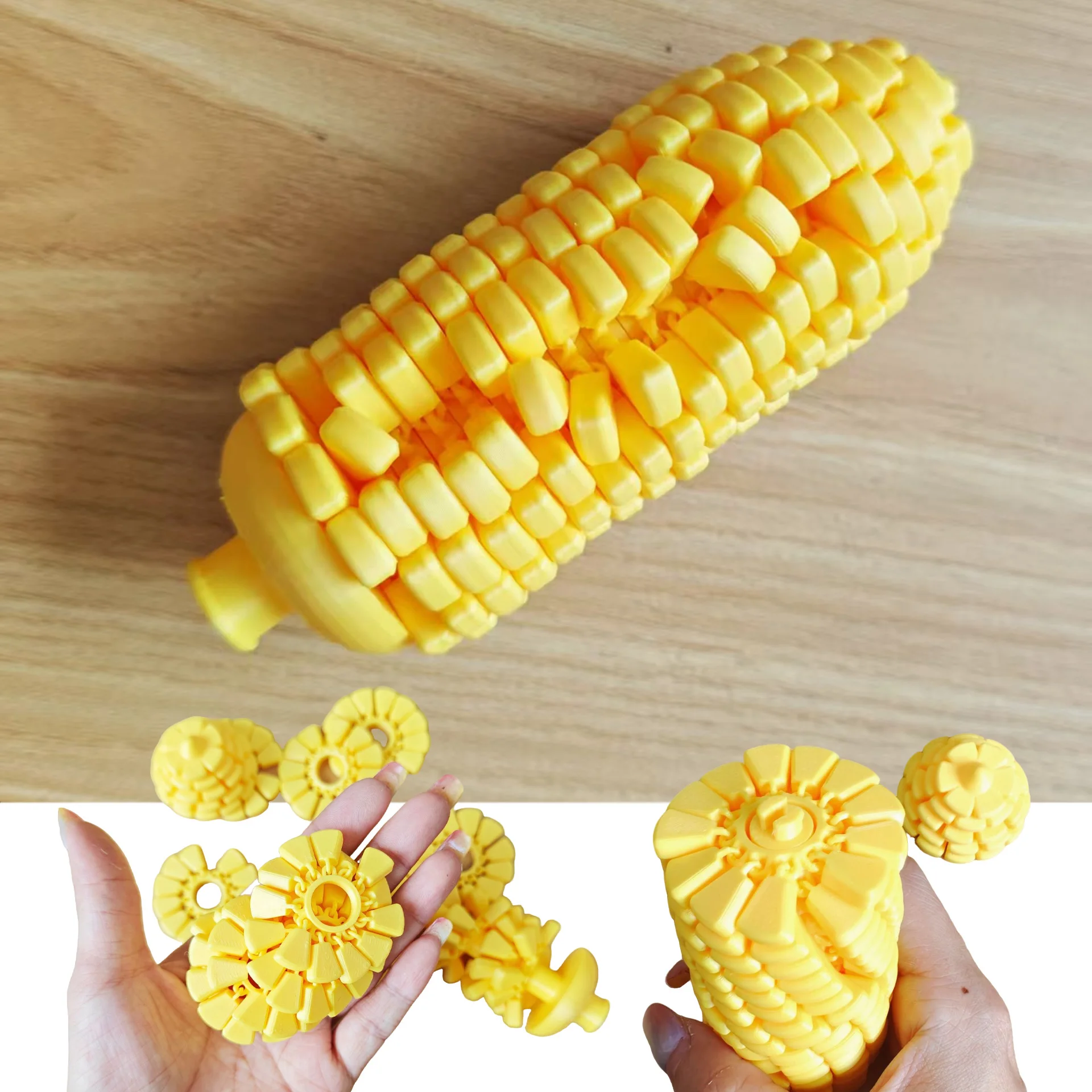 3D Printed Joint Rotatable Corn Stress Relief Toys Pressure Relief Massager Stick Office Decompression Ornaments Creative Toys