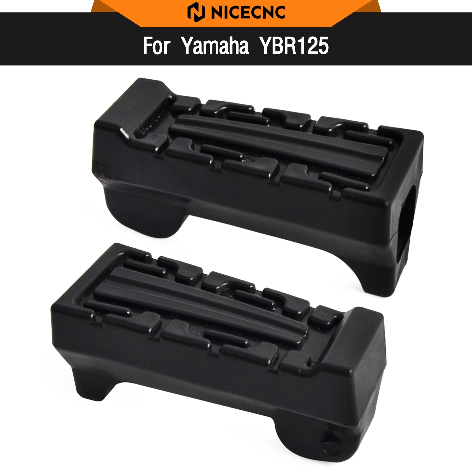 

For Yamaha YBR125 YBR 125 All Years Rubber Front Pedal Footrest Foot Pegs