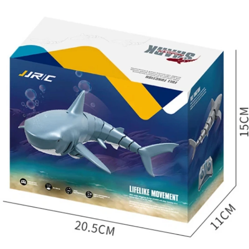 Auto Swinging 4 Direction RC Boat Simulation Mechanical Shark Toy 2.4G Remote Control Waterproof for Outdoor Pool Summer Fun