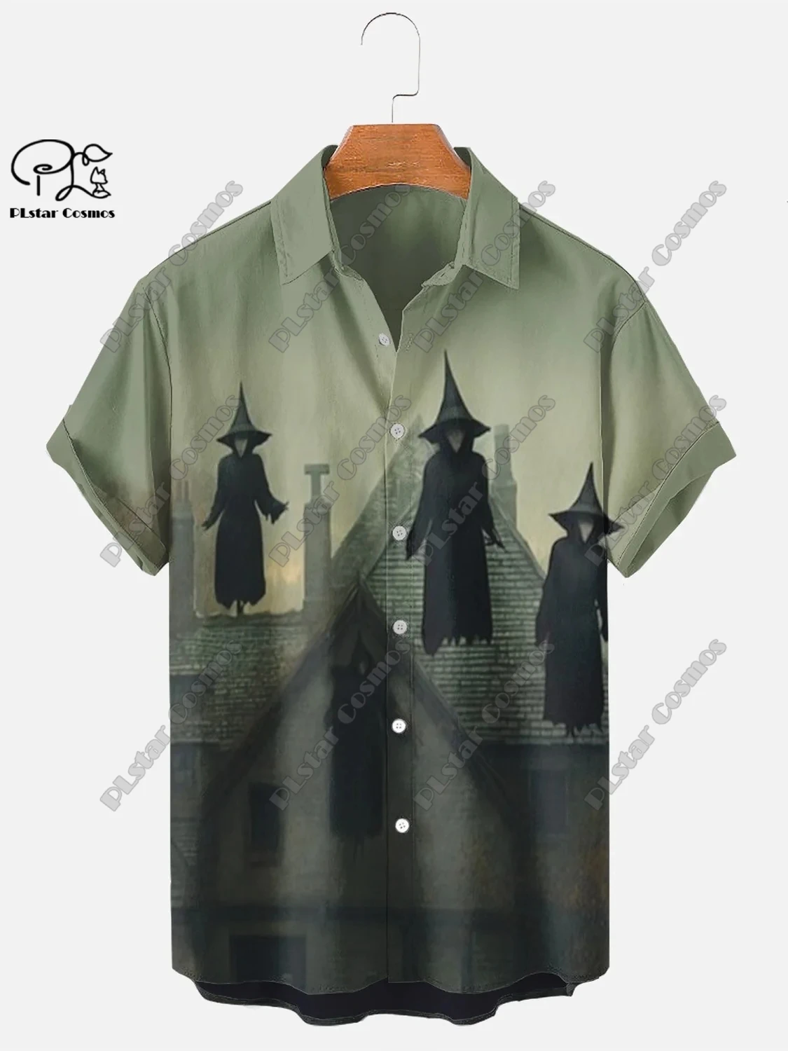 Druk 3D straszny duch halloween koszula hawajska letni koszulka z krótkim rękawkiem koszulka unisex ponadgabarytowych YL-1 prezent na halloween 5XL