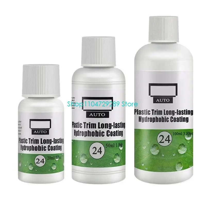 D8KE Car Exterior Trim Foam Cleaner 20/50/100ml Multifunction Car Restoring Long-lasting Hydrophobic Coating