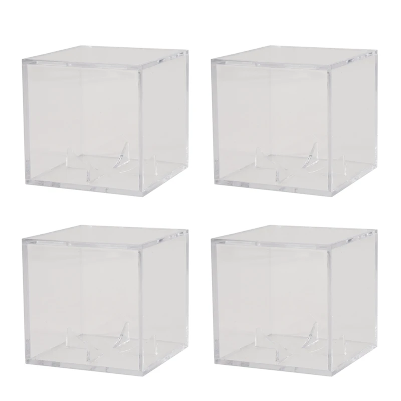 

4Pcs Baseball Display Case,UV Protected Dustproof Acrylic Display Boxes,Clear Display Case For Baseball Memorabilia Ball