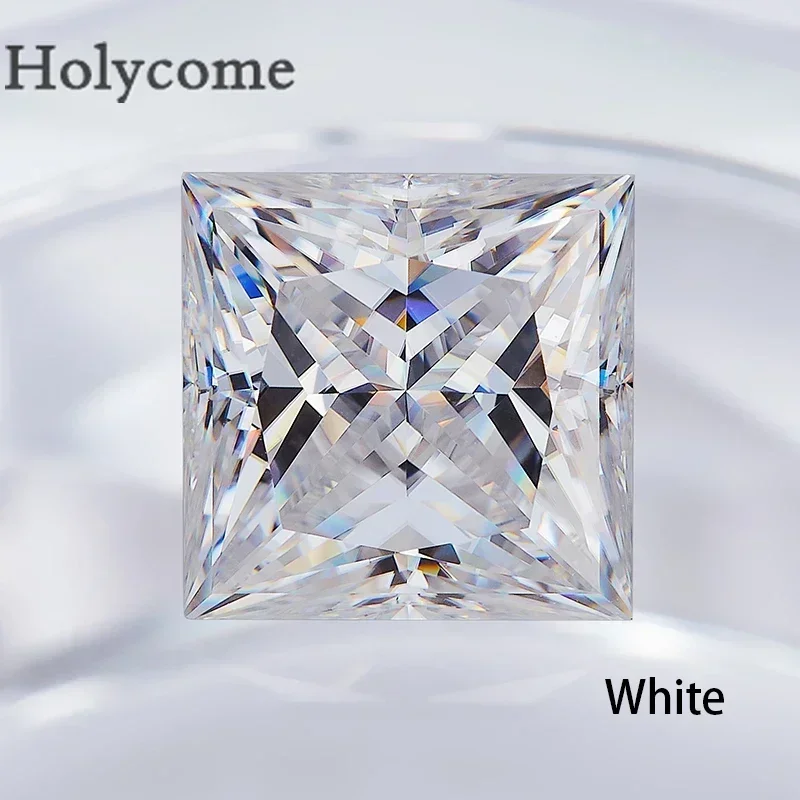 Holycome Princess Shape Moissanite Brilliant Cut D Color VVS1 Wholesale Gems Factory Direct Sale GRA Certificate Jewelry Making