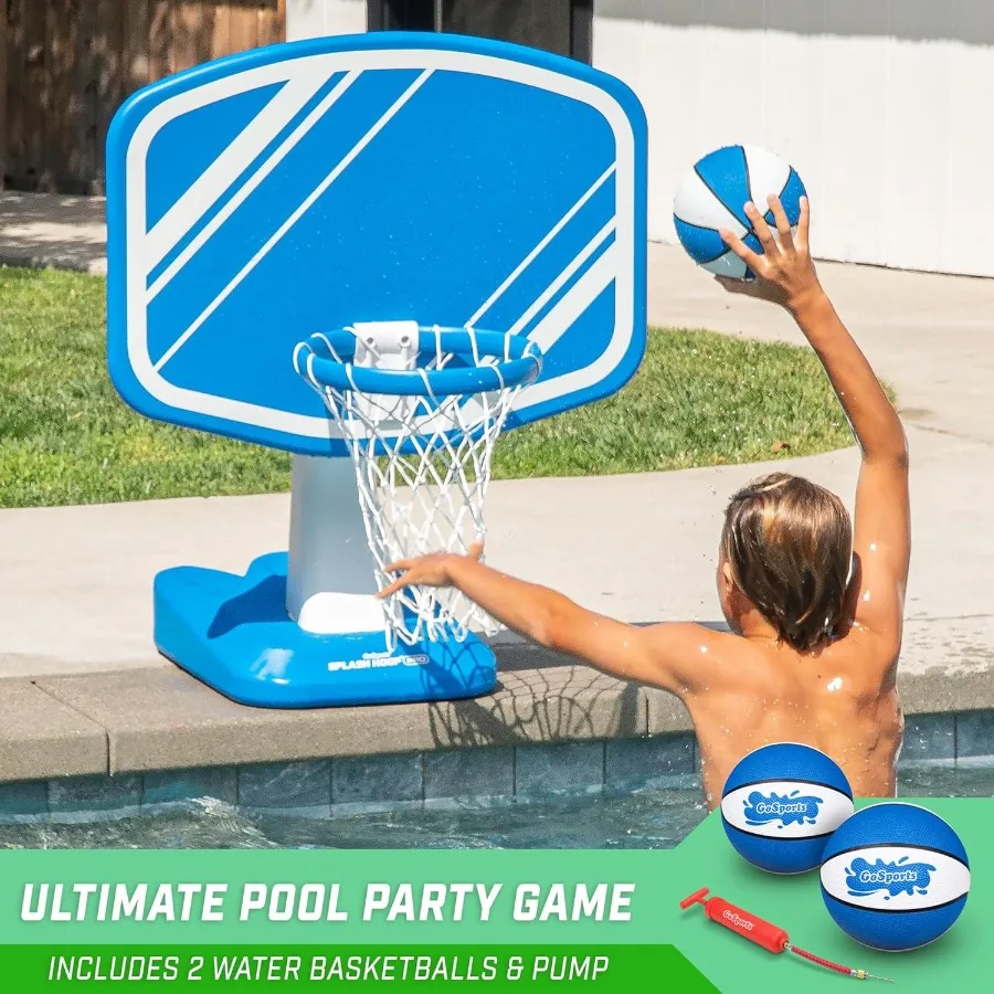 Cerceau anti-éclaboussures pour piscine, jeu de basket-ball, bord de piscine, panier de basket-ball d'eau, pompe à 2 balles, choisir le Style