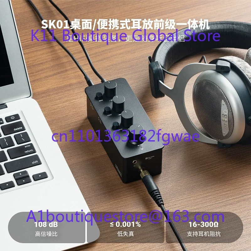 Audio SK01 Desktop Headset Amplifier Front Integrated Desktop Headset Power Amplifier Portable