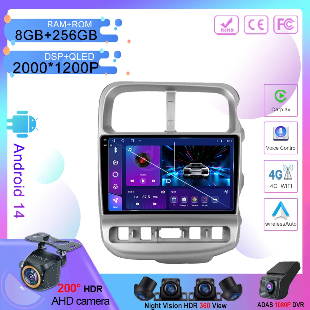 

7862 Android 14 For Kia Bongo 4 2004 - 2012 Auto Radio Multimedia Video Player Navigation GPS QLED Screen Dash Cam NO 2din DVD