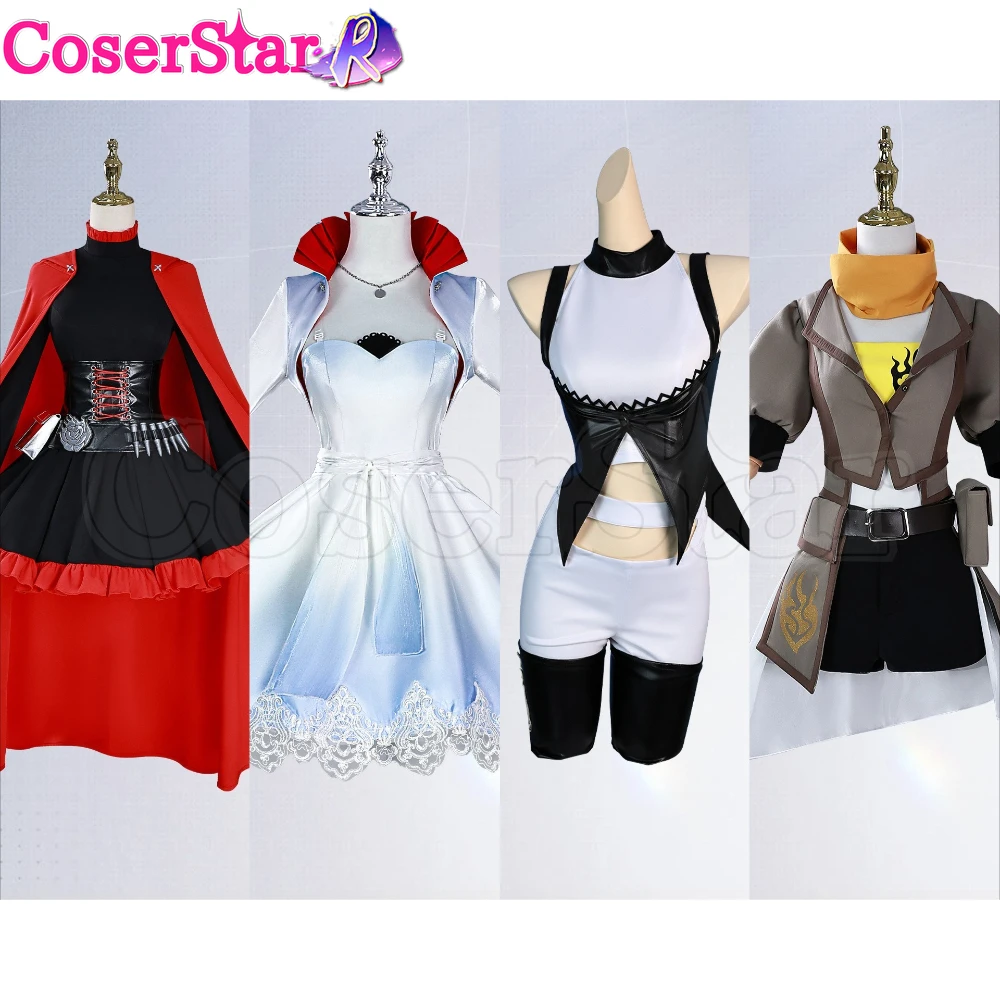 CoserStar-R روبي روز فايس شني بليك بيلادونا يانغ شياو طويل تأثيري حلي لعب الأدوار الزي ل روبي كوميك كون