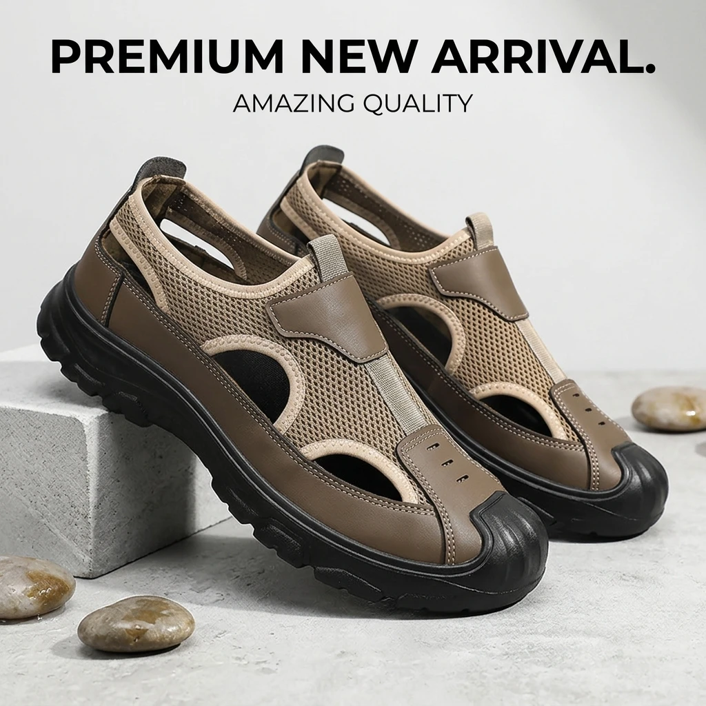 Men's Water Shoes 2026 Hiking Sandals Breathable Closed Toe for Beach Snorkeling Outdoor Wading River Trekking Shoes