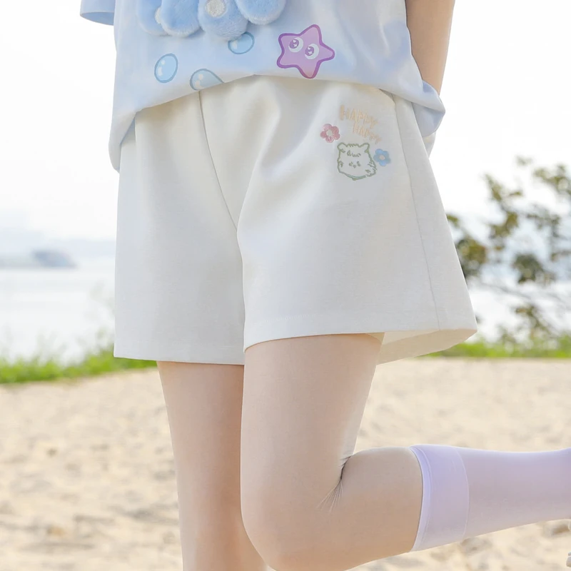

Snbl 2025 Original Design Versatile Casual White Shorts, Sweet Style for Students in Summer