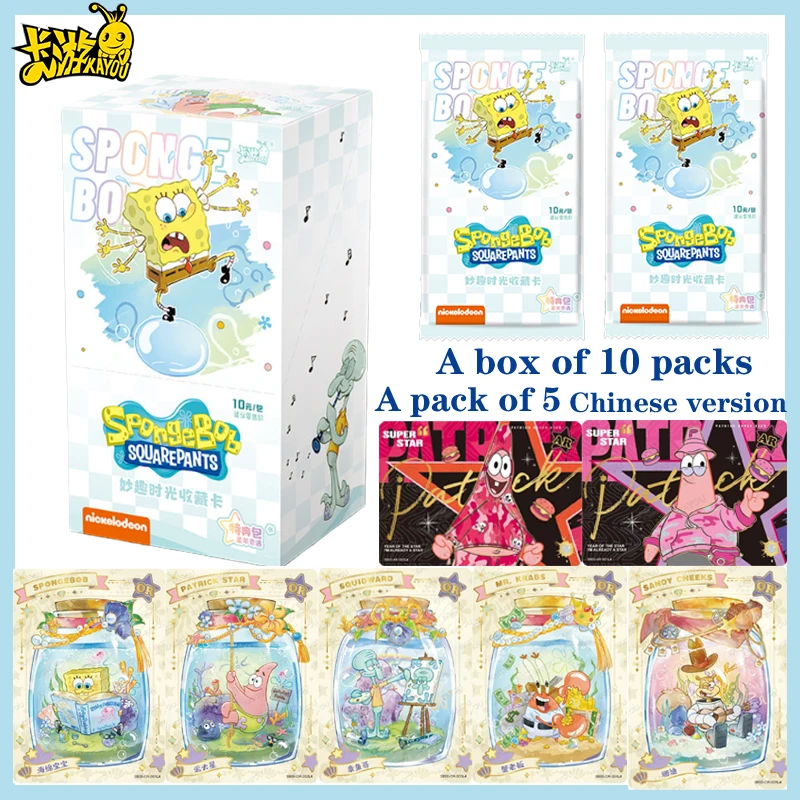 

Официальный набор карточек Спанч Боб от Kayou, серия Funshine Moments Limited, Starry New Year Encounter, аниме-карточки, подарок для коллекционеров