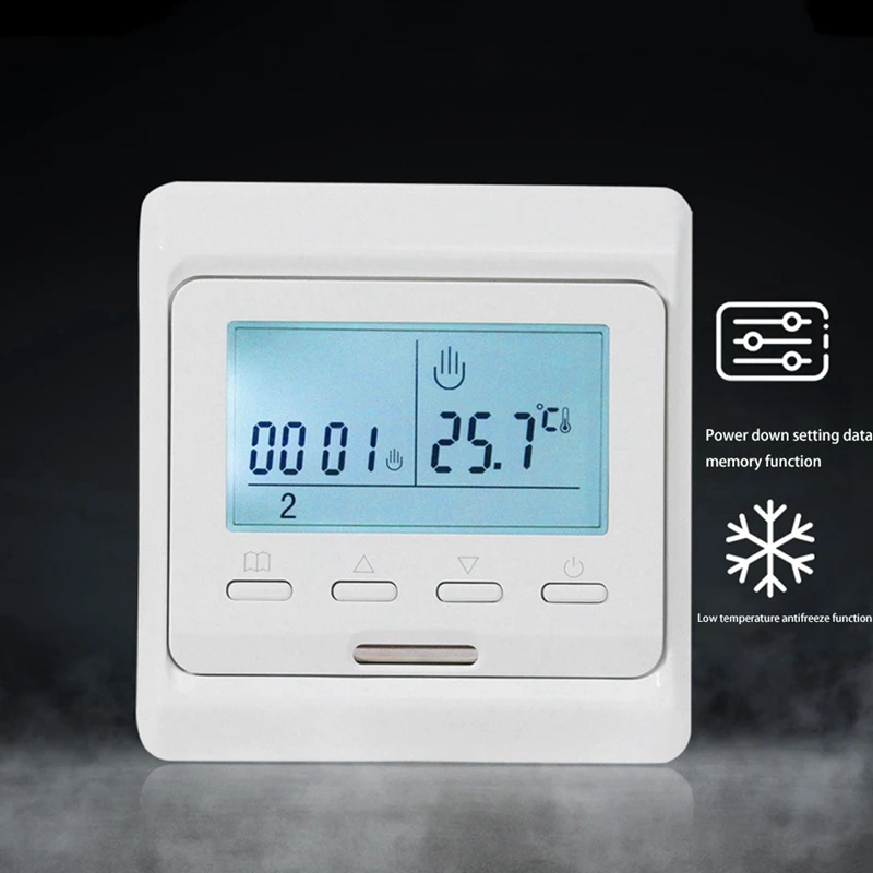 2X 16A 230V LCD Programmable Warm Floor Heating Room Thermostat Thermoregulator Temperature Controller Manual Mechanical