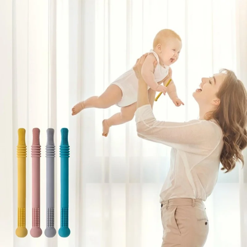 

Полые прорезыватели для зубов, силиконовые детские игрушки для прорезывания зубов, жевательная соломенная игрушка для младенцев