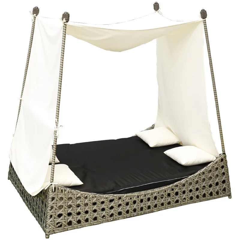 

Outdoor rattan bed balcony leisure rattan chair outdoor