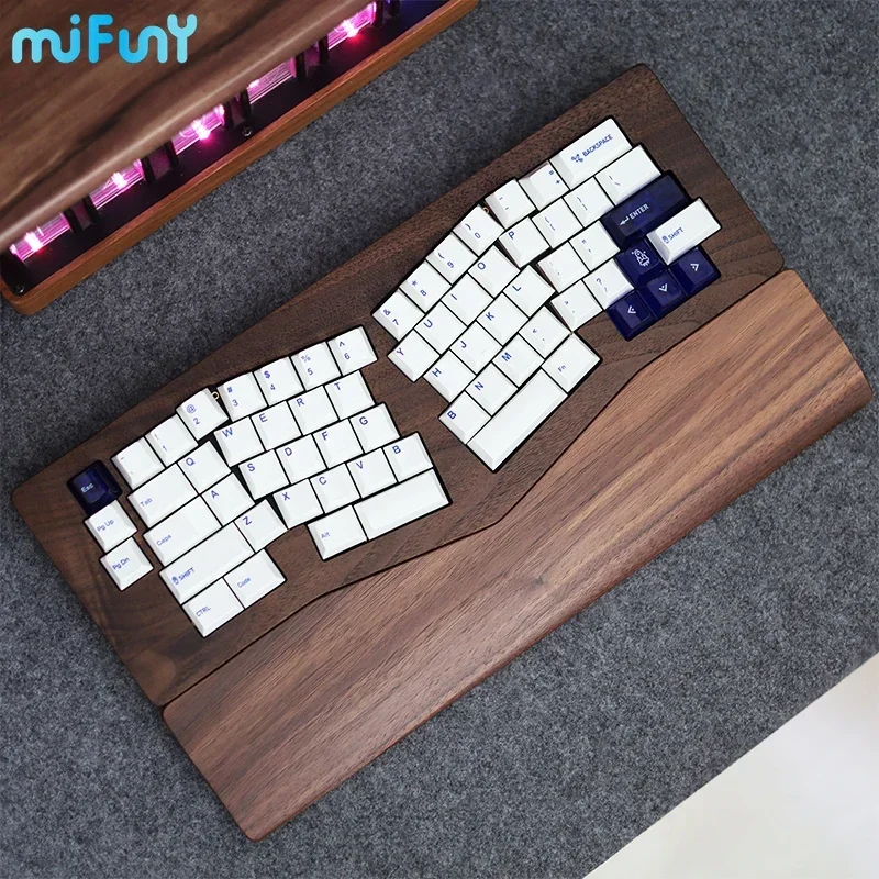 

Glorya Walnut Wooden Wrist Rest Alice Spring Mechanical Keyboard Wrist Rest Ergonomic Gaming Desk Hand Rest Typing Protection