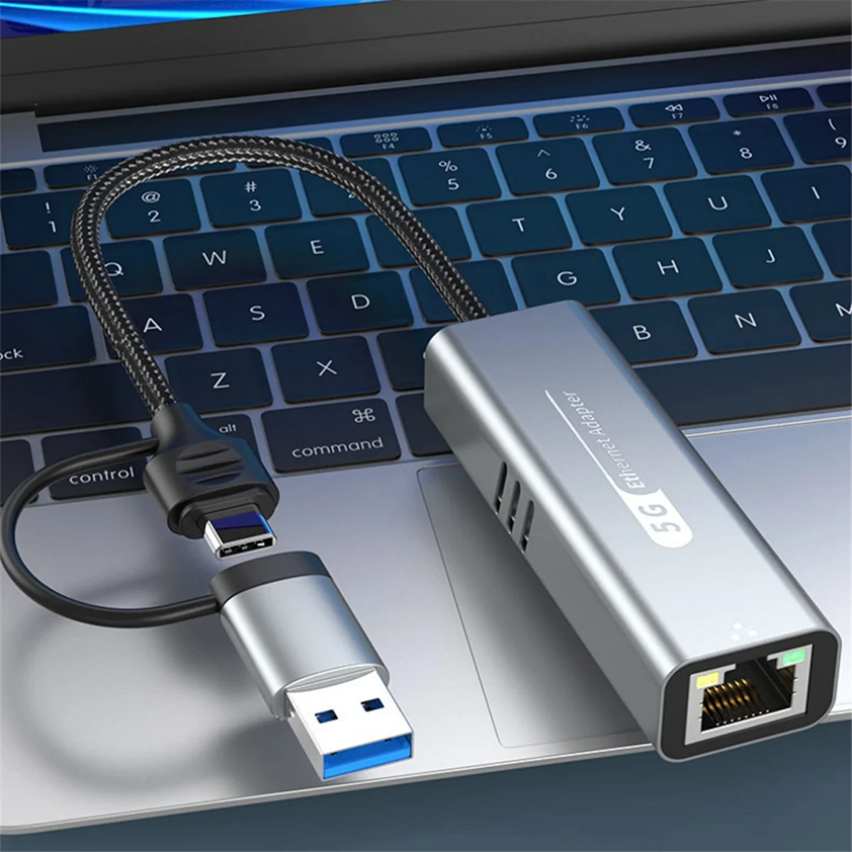 Ethernet-адаптер RISEN USB 3,2–5 Гбит/с RTL8157, сетевой преобразователь RJ45 5000 Мбит/с для ноутбука, поддержка 5G, 2,5G, 1G, 100 Мбит/с