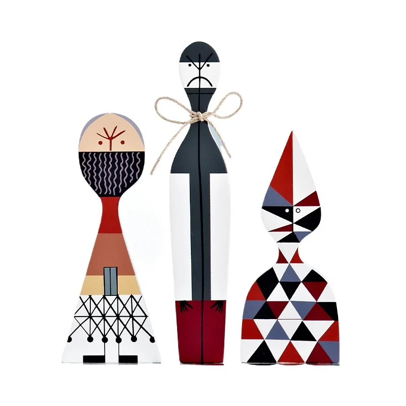 Creative wooden abstract character shaped ornaments,home decor,living room children's room desktop decorations,art collectibles