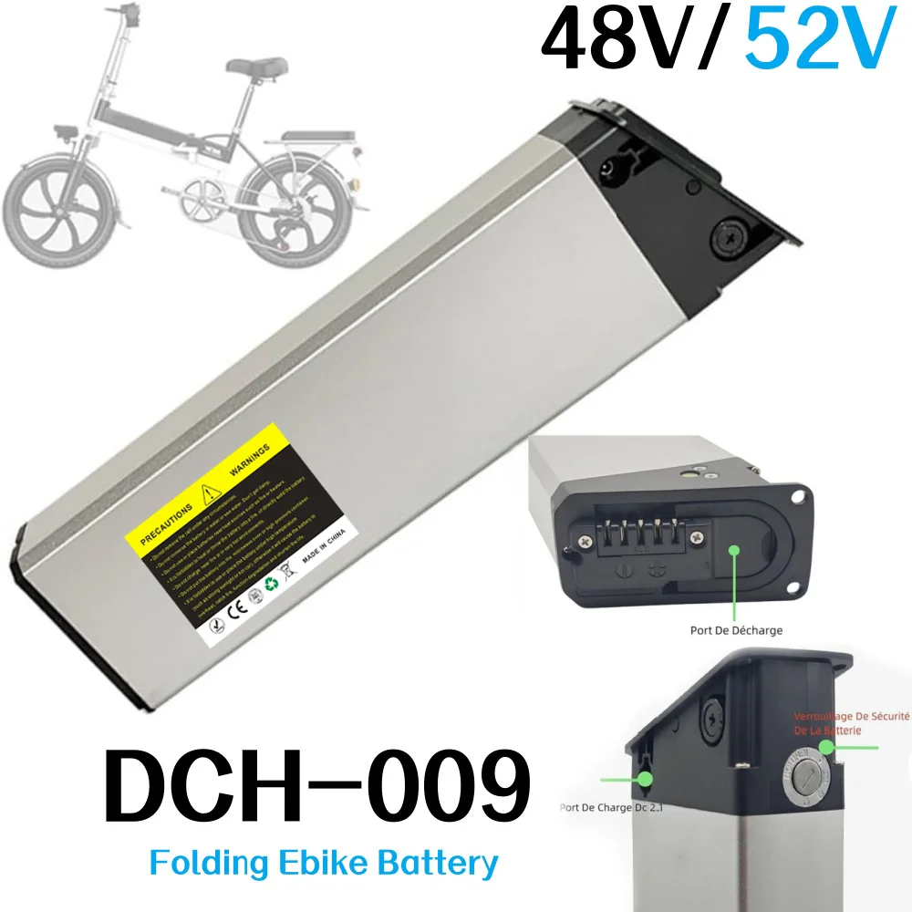 48V 52V 10Ah-17.5Ah Lithium Battery Pack With BMS  Replacement For Engwe PRO 2 Engine X Mate X 250W 350W 750W 1000W Folding bike