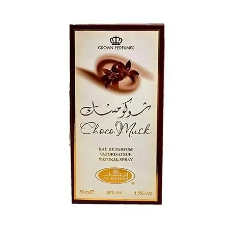 50 مللي Al-Rehab Choco Musk Eau De Parfum Spray للنساء عطر عربي دبي عطر كولونيا عطر فاخر على شكل تاج