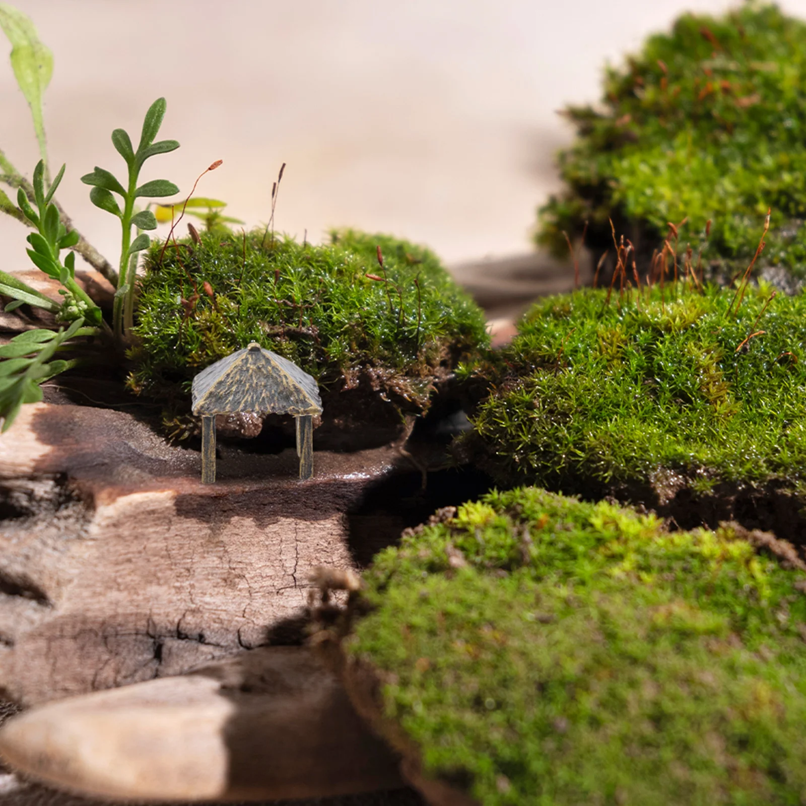 

Mini Pavilion Sand Table Micro Landscape Vintage Bonsai Garden Ornament for Indoor Outdoor Decoration Unique Craft